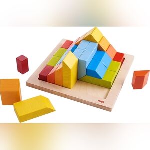 Colorful Wooden Building Blocks Set